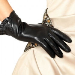 Женские кожаные перчатки 020