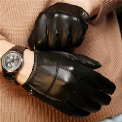 Кожаные мужские перчатки 016